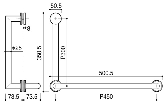 タオルバーハンドル SH-005 (SH-005-UG) | Products | KAWAJUN