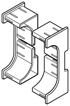 キャビネットレール PA-36用キャップ×2