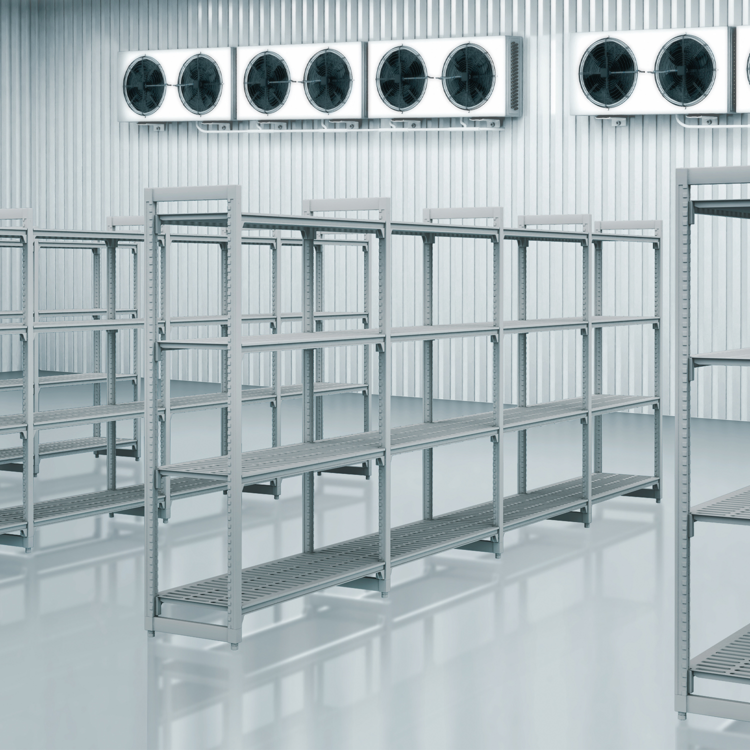 KAWAJUN SHELF TYPE-P 4段メッシュフルキット H1800×W900×D450