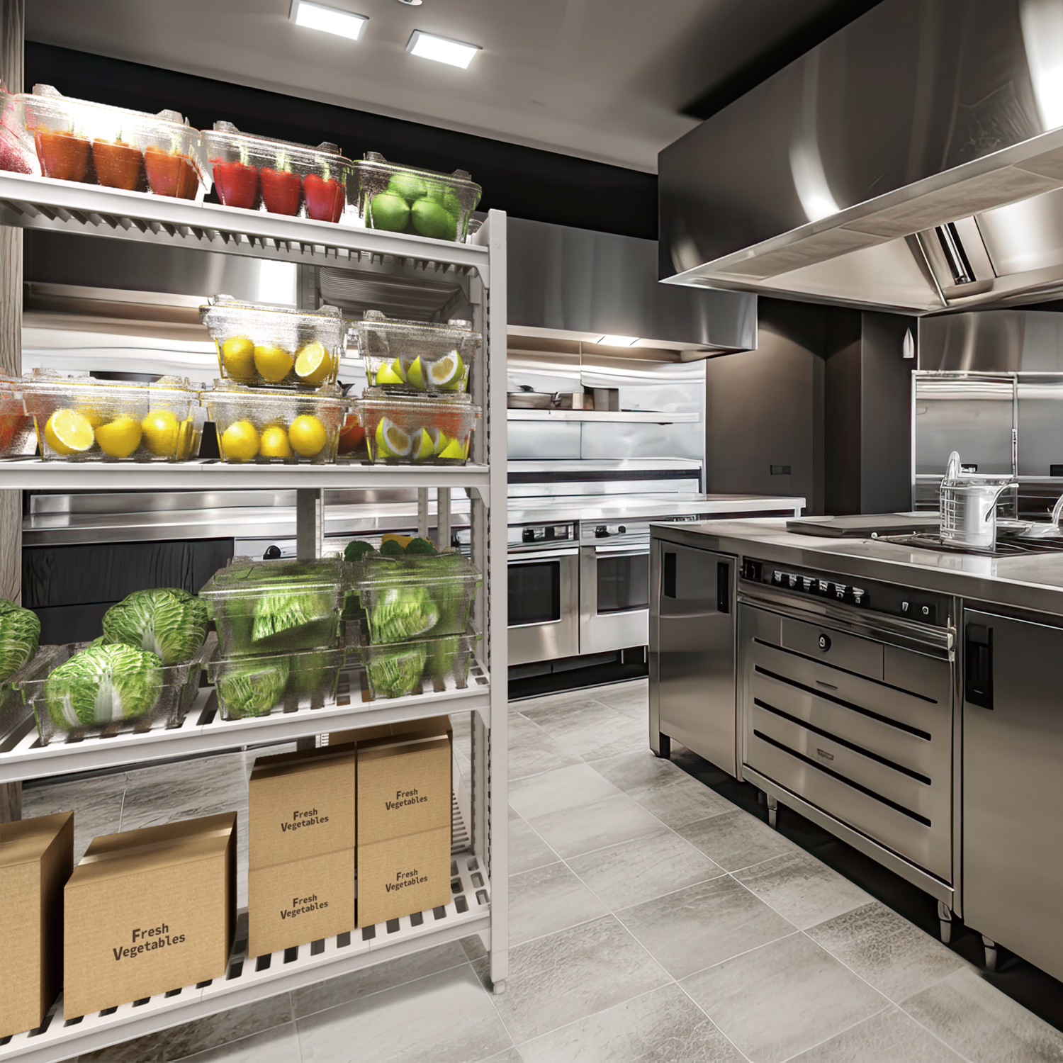 KAWAJUN SHELF TYPE-P 4段メッシュフルキット H1800×W900×D450