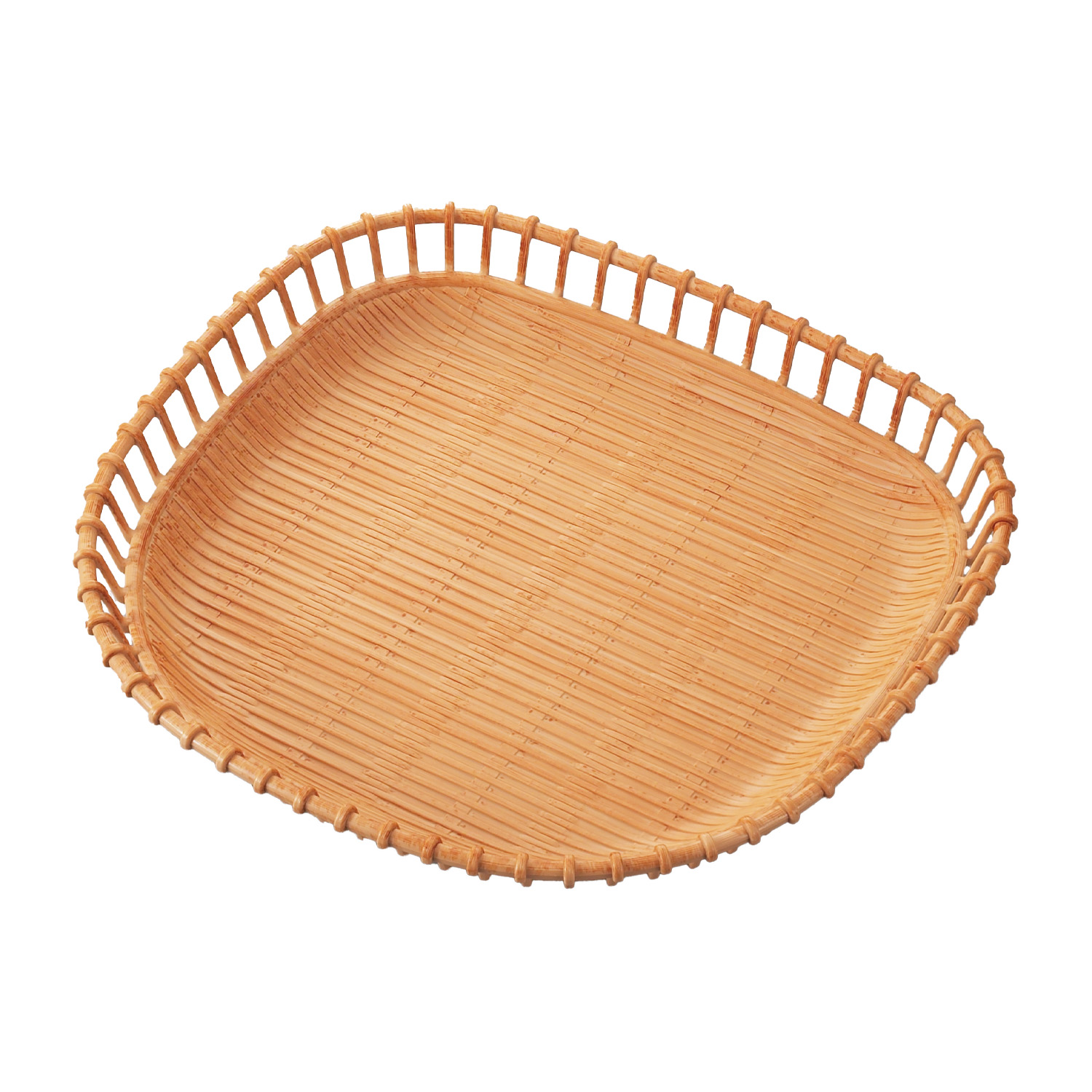 竹箕樹脂皿3128薄茶 | カワジュン リテールソリューション事業部