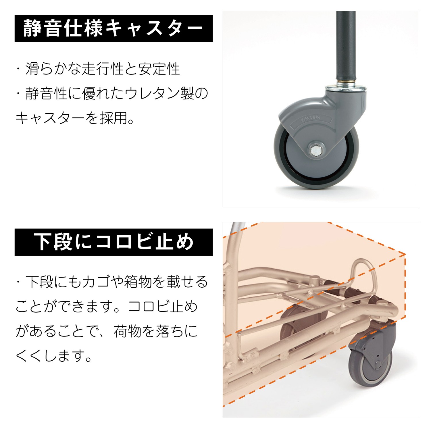 KAWAJUN ショッピングカート A22B SG 店舗用ショッピングカートA22B SG | カワジュン リテール