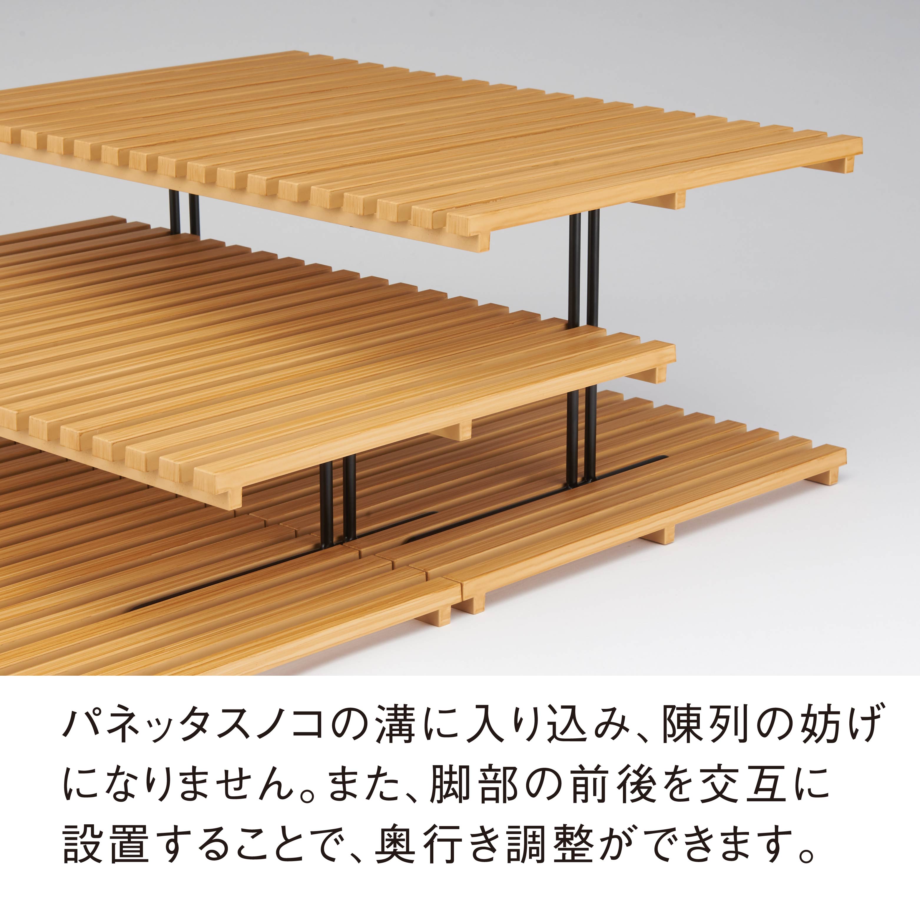 パネッタスノコ脚高14 黒 | カワジュン リテールソリューション事業