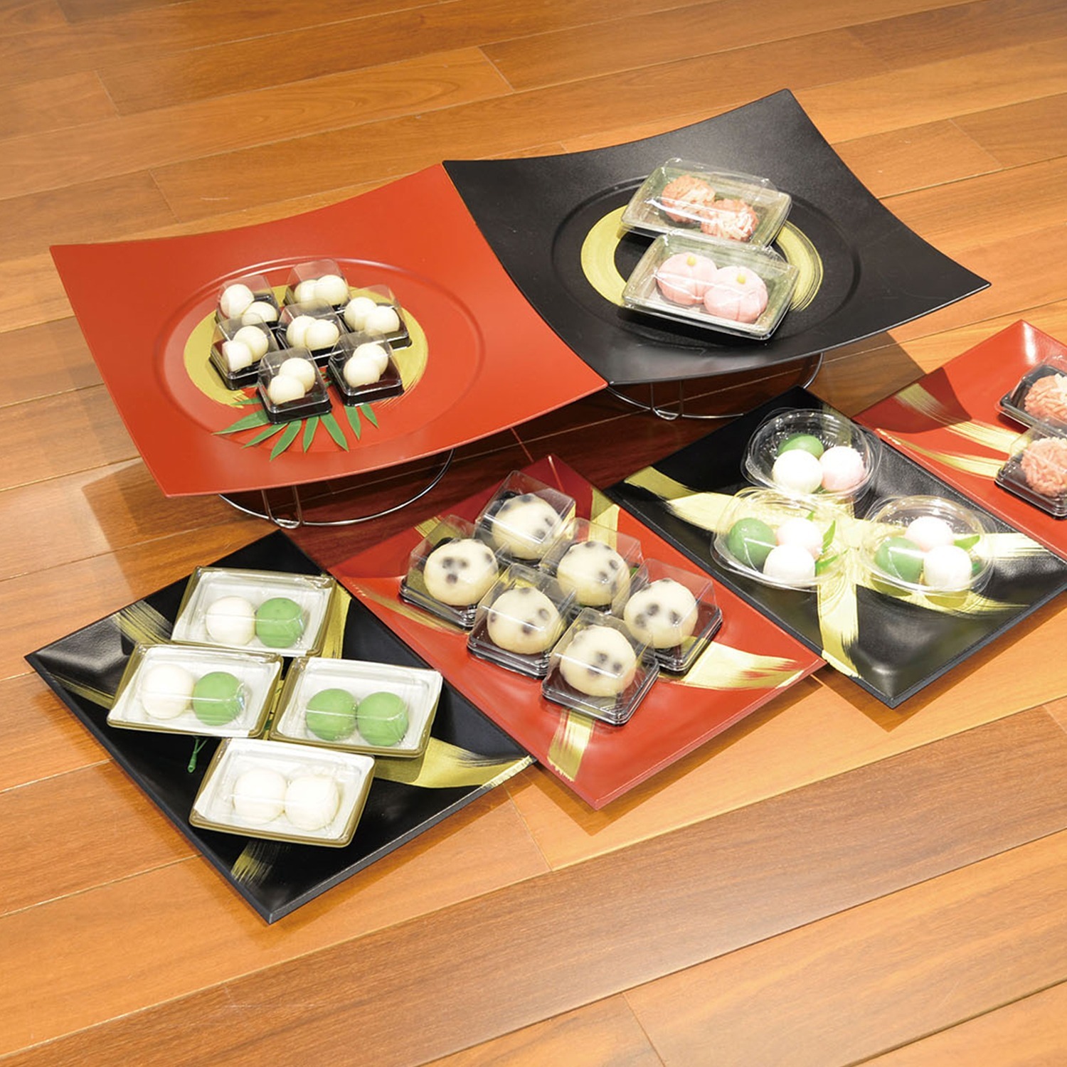 角型盛皿たたら3626朱刷毛金 | カワジュン リテールソリューション事業