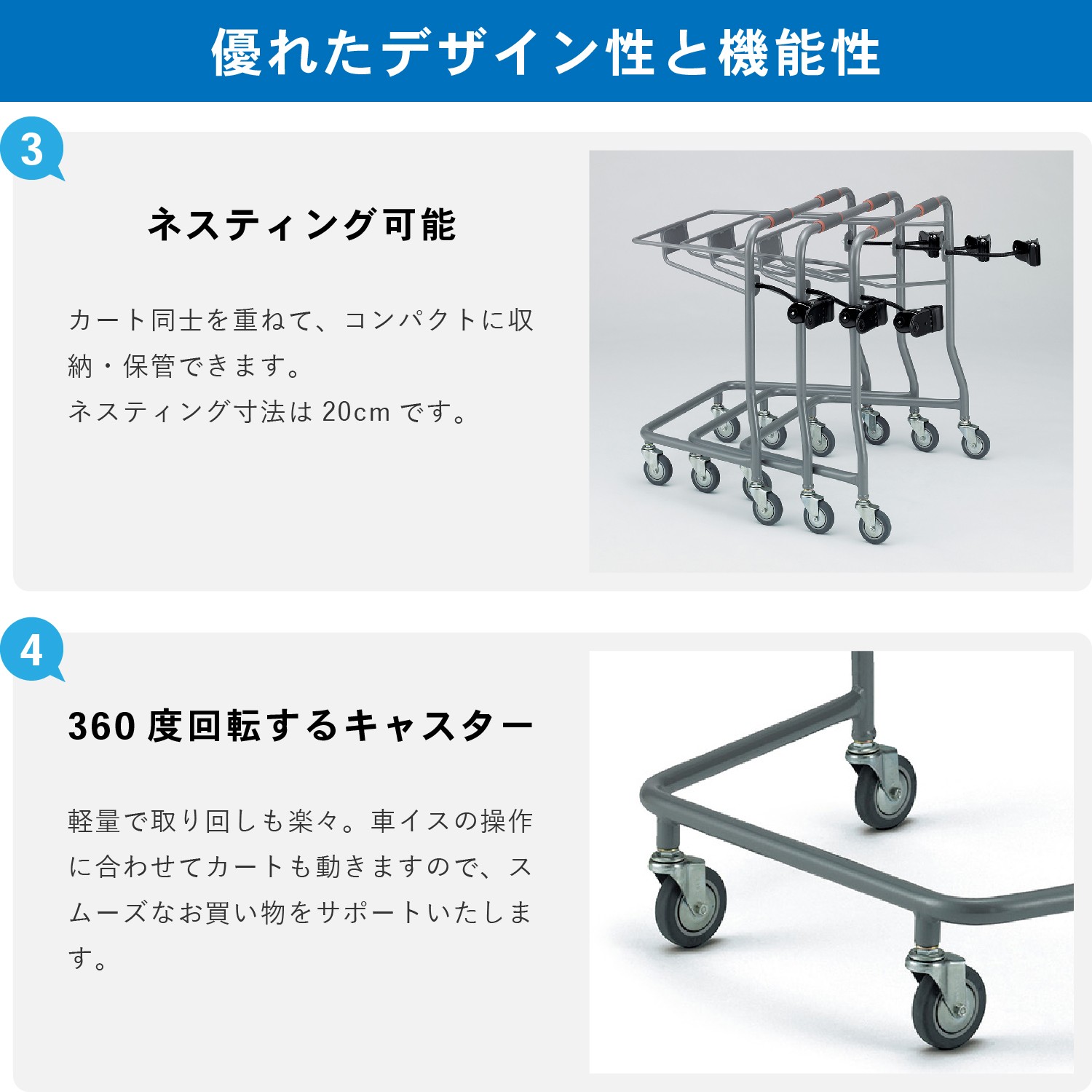 車イス用店舗用ショッピングカート33 | カワジュン リテール
